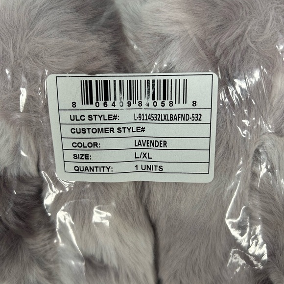 Lemon Watercolor Faux Fur Slides - Picture 5 of 6